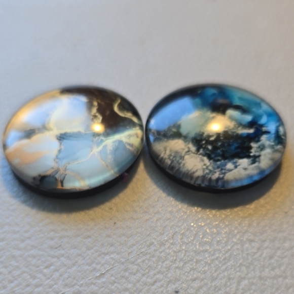 Marble Blue Magnets Set Handmade A801 - Picture 1 of 1